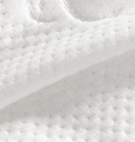 Detail rajutan katun putih